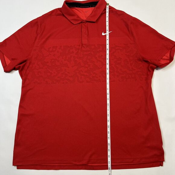 Nike Dri-FIT ADV TW Tiger Woods Men's Golf Polo Red Camo Size 2XL DR5327-687 - Picture 6 of 13